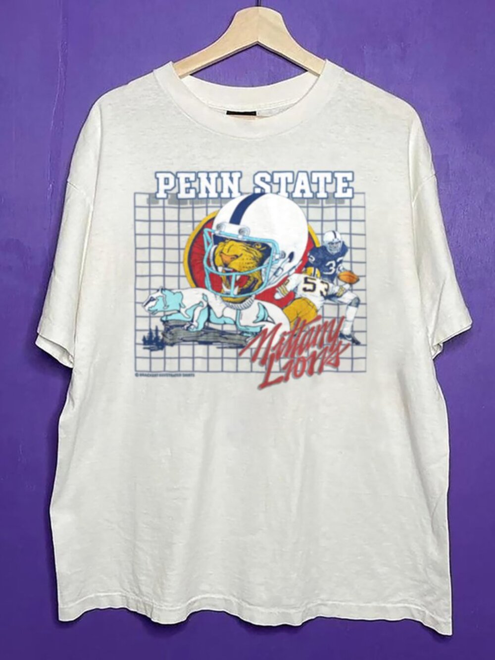 Vintage Penn State Nittany Lions Football Logo Shirt, Retro Penn State Shirt Tee